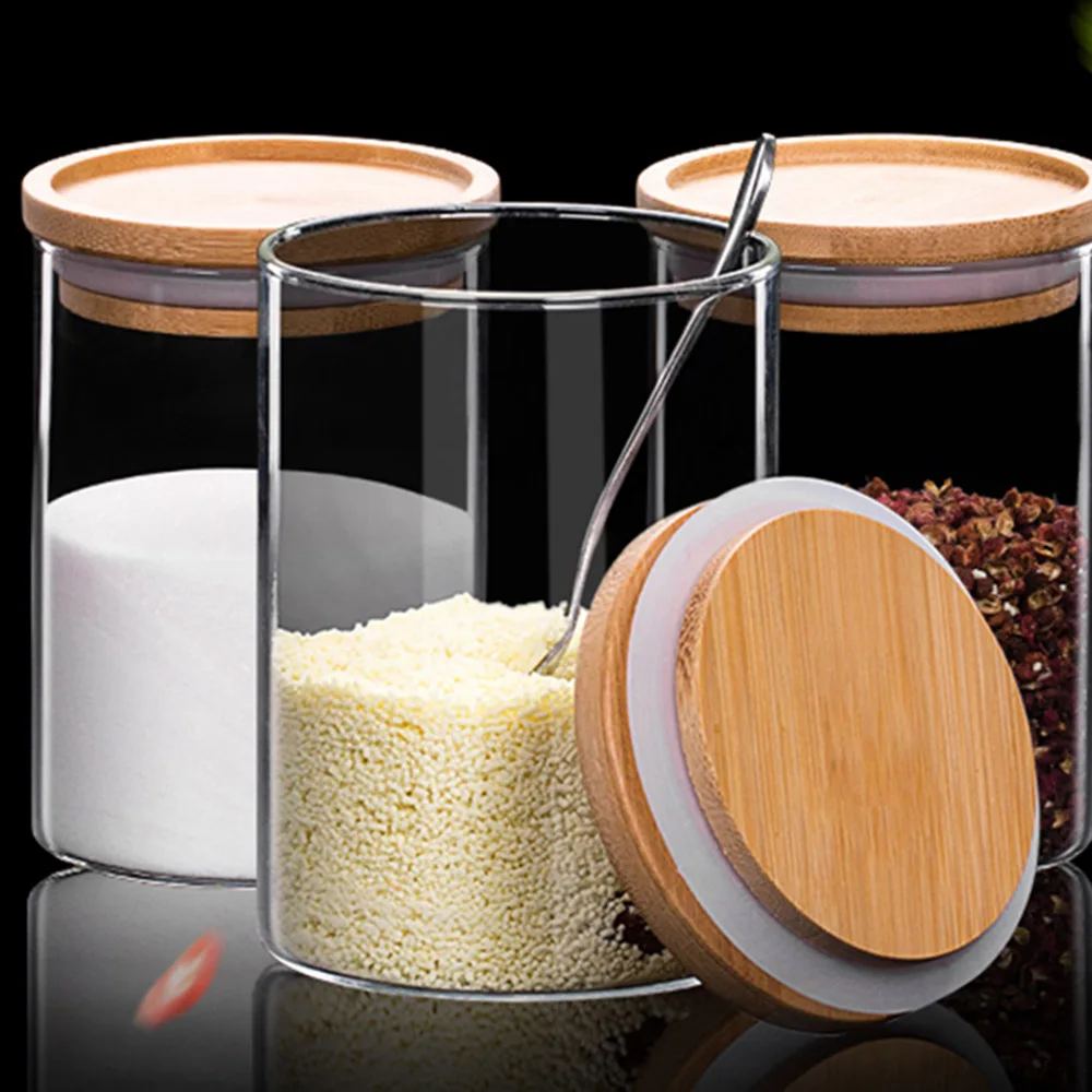 Емкость для хранения зерна 2/3 шт. прозрачная стеклянная бутылка с крышкой