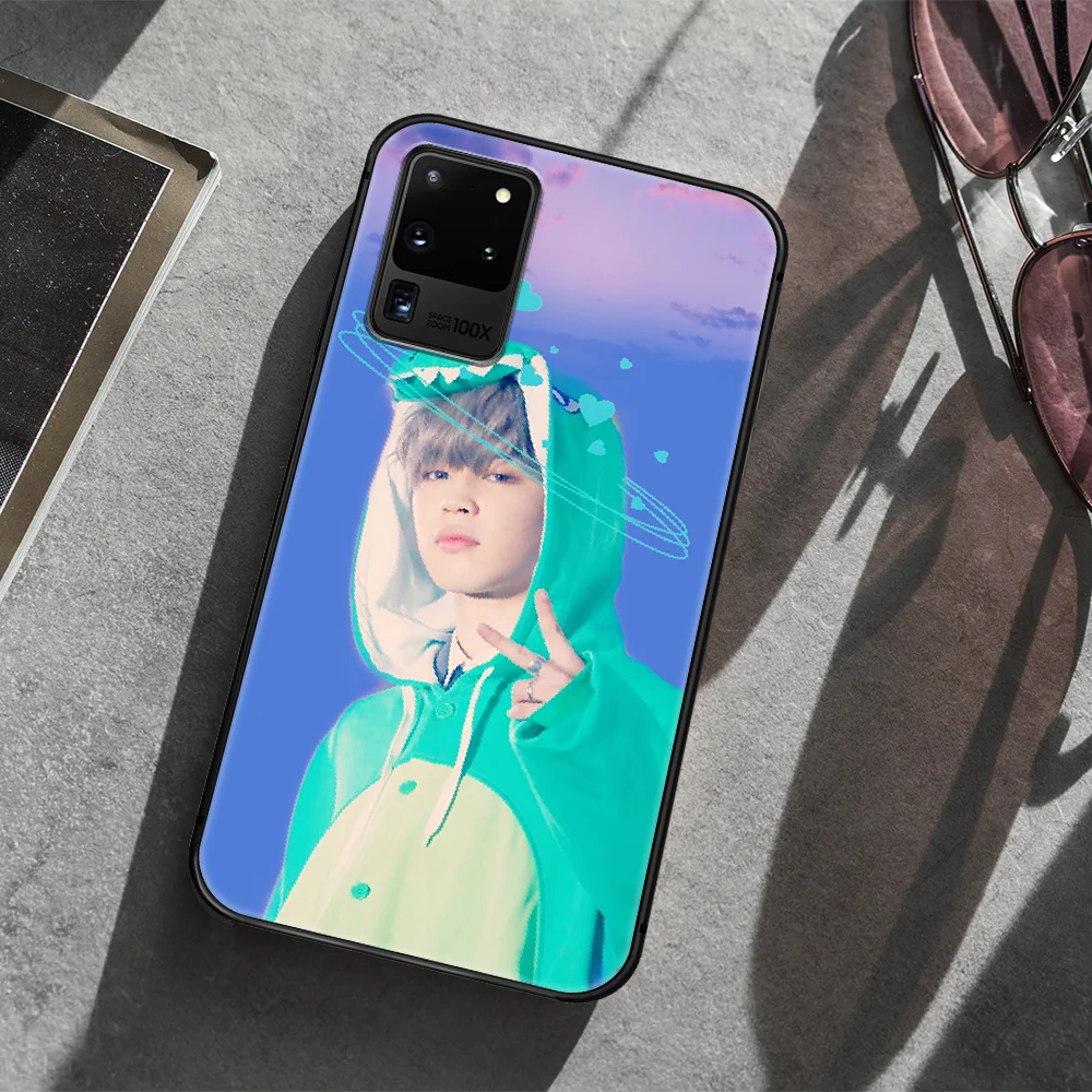 

Bangtan Boys JiMin Phone Case Cover Hull For Samsung Galaxy S 7 8 9 10 e 20 FE edge uitra plus Note 9 10 20 black Back Pretty