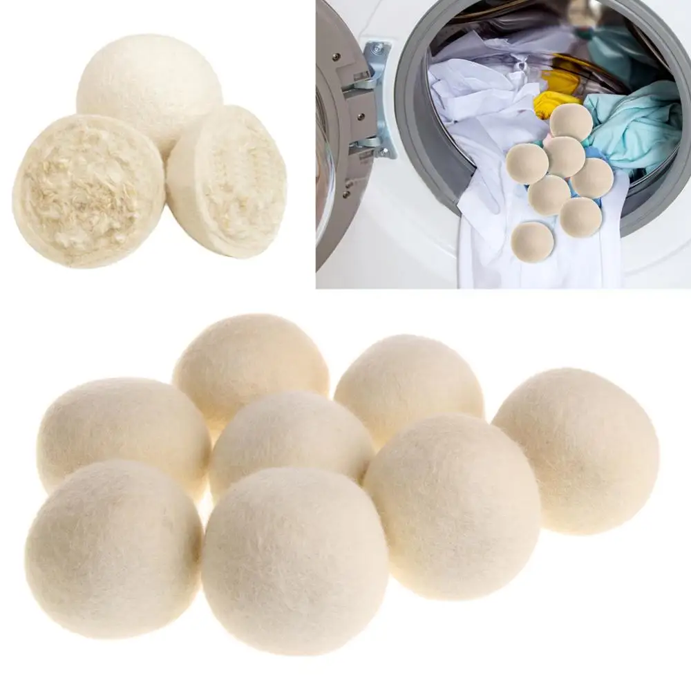 

6cm/7cm Wool Dryer Balls Drying Fabric Softer Luandry Home Washing Ball