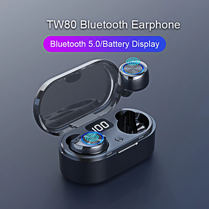 LIGE новые TWS Bluetooth 5 0 наушники с микрофоном/сенсорным управлением/HD