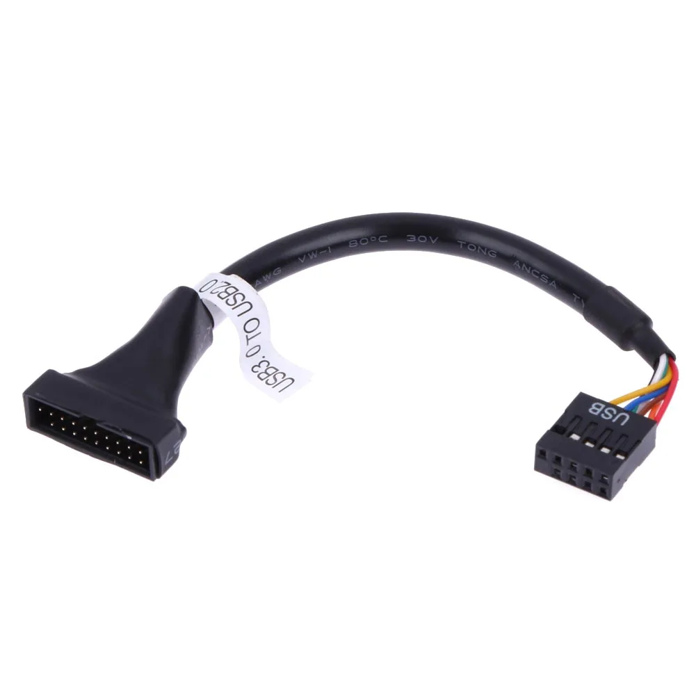 

1/2/5pcs/Set USB 3.0 20 Pin Male to USB 2.0 9 Pin Motherboard Female Cable USB Converter Adapter for cd-rom /floppy drive panel