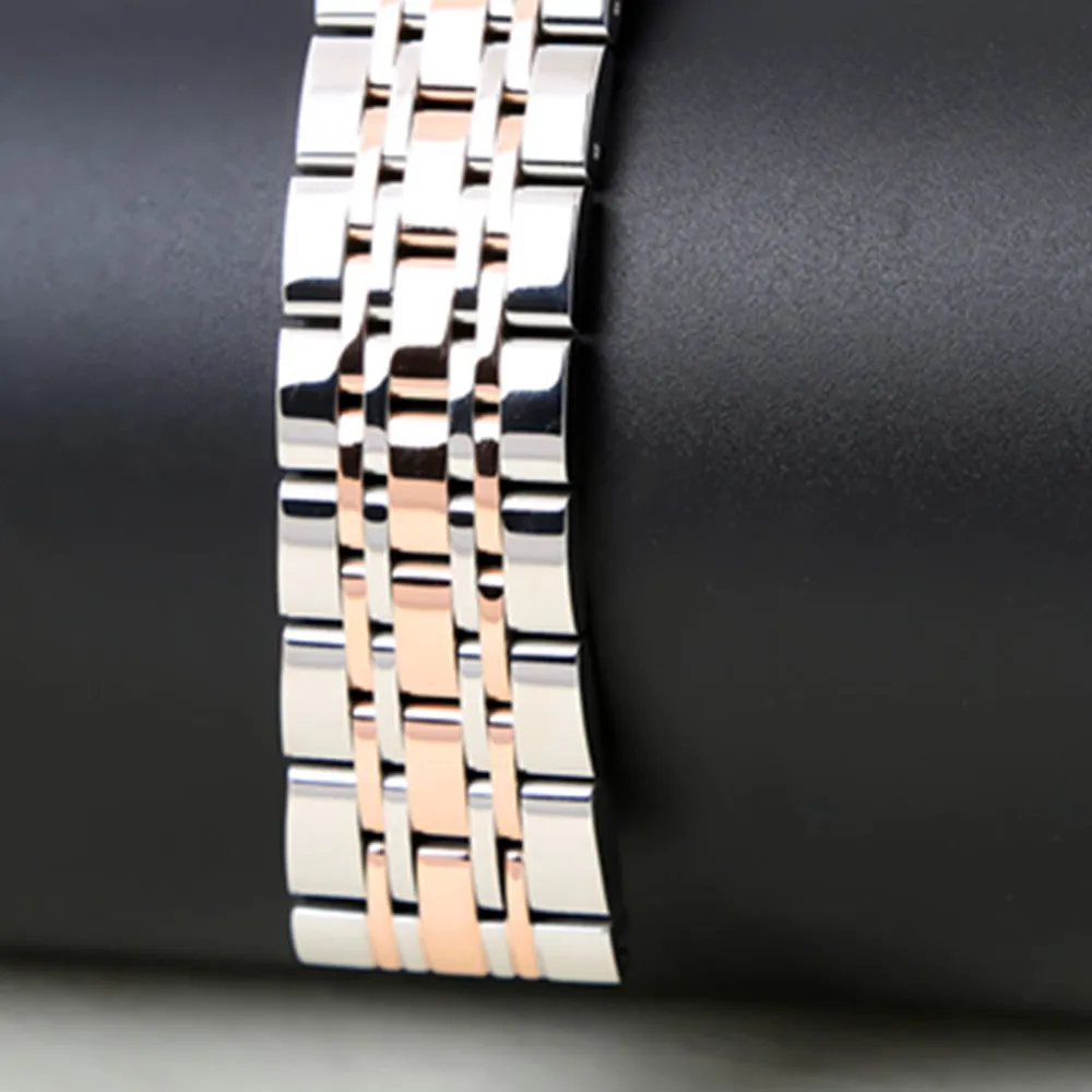 Solid Metal Watchabnds Bracelet Silver Black Rose Gold Men Women 316l Stainles Steel Watch Band Strap 14mm 16mm 18mm 20mm 22mm