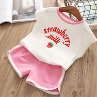 new summer toddler girls clothes set 2020 t shirt tops short pants baby girl outfits children clothing kids suit 5 6 7 8 years