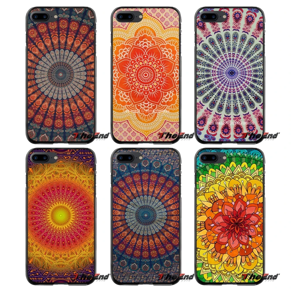 Племенной Хиппи Мандала Печатный для Apple iPhone 4 4s 5 5S 5C SE 6 6S 7 8 Plus X iPod Touch Аксессуары
