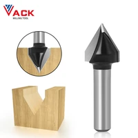 vack 8mm shank v bit wood cutter cnc solid carbide slotting router bits for woodworking carpentry tools 8x16x60r