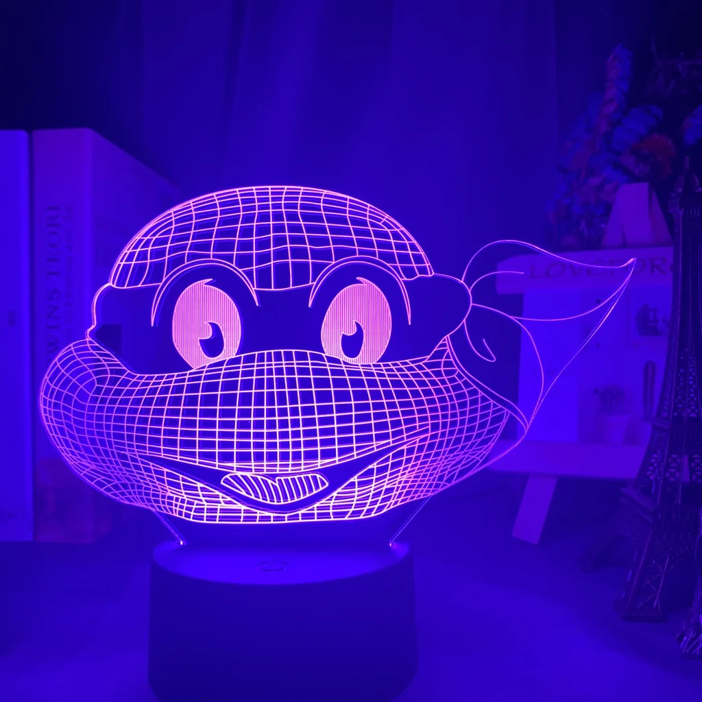 Комиксы, Черепашки-ниндзя, детский Ночной светильник, голограмма, 3d иллюзия, Ночной светильник, классная детская лампа для спальни, TMNT