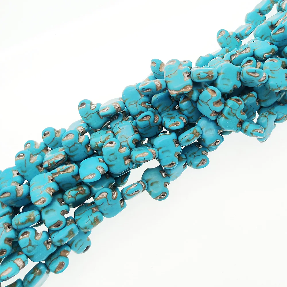 Бусины из бирюзы с натуральным полудрагоценным камнем 10 х14 мм | Украшения и