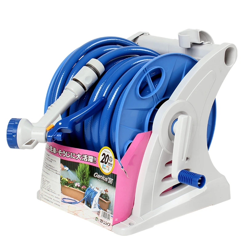 

Original Japan Design Hose Reel Kit 15m 20m Water Pipe With Watering Connector Spray Nozzle For Home Garden Cleaning G-BOOGE