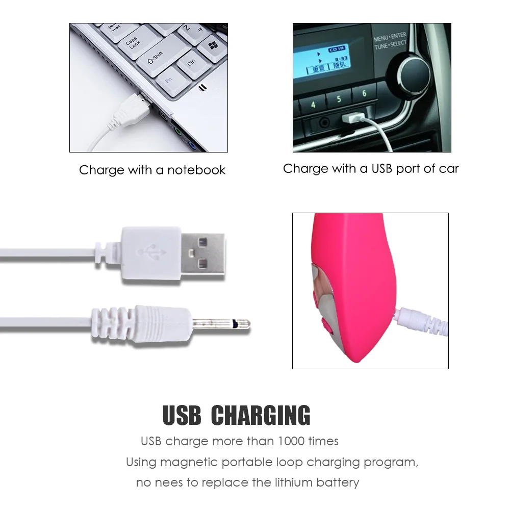 Мини вибратор с зарядкой от USB массажер точки G интимные товары сильной вибрацией