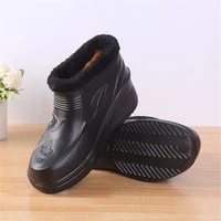 new winter waterproof plush womens snow booties laundry kitchen ssanitary work rain boots eva warm dirt resistant cotton shoes