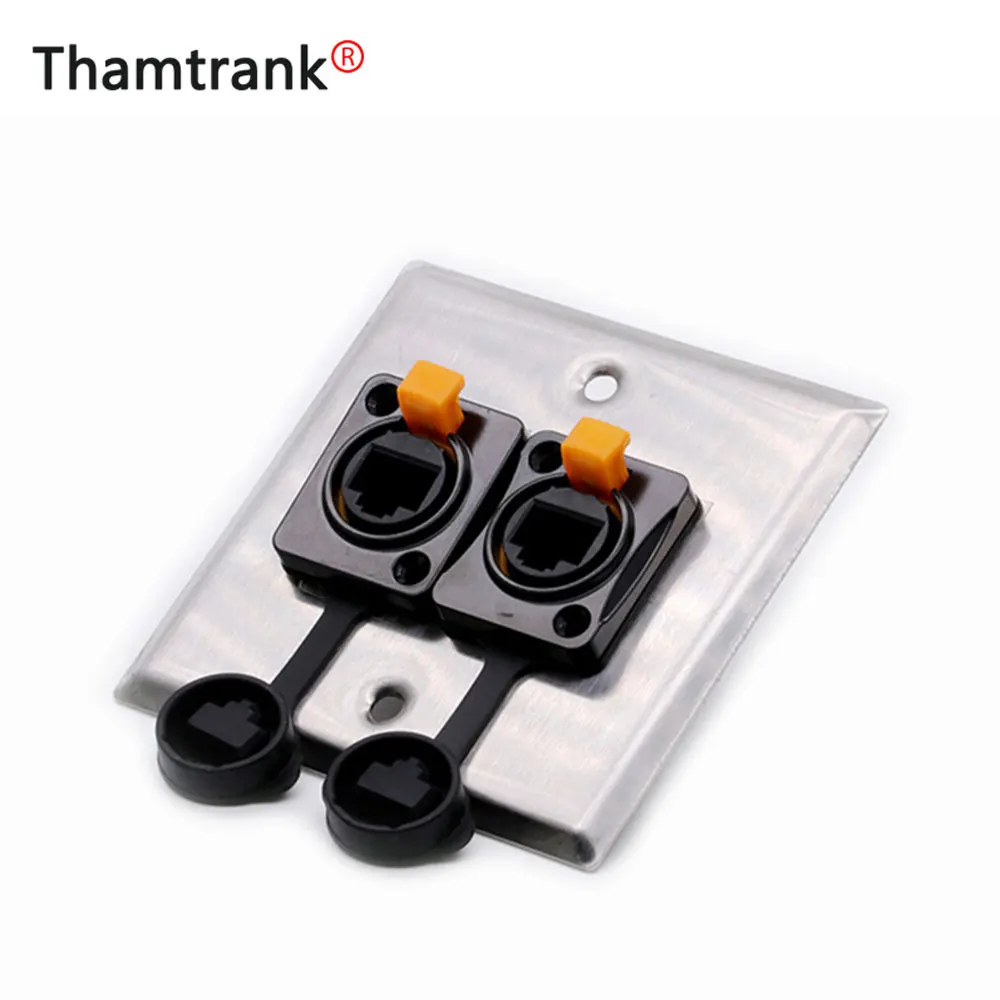 

4pc waterproof RJ45 Female Socket Electrical Plug free Combination 86*86 mm Power Socket Wallpad Panel Frame