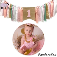 newborn photography background infant boy girl first 1st birthday high chair princess banner baby photo shoot backdrops props