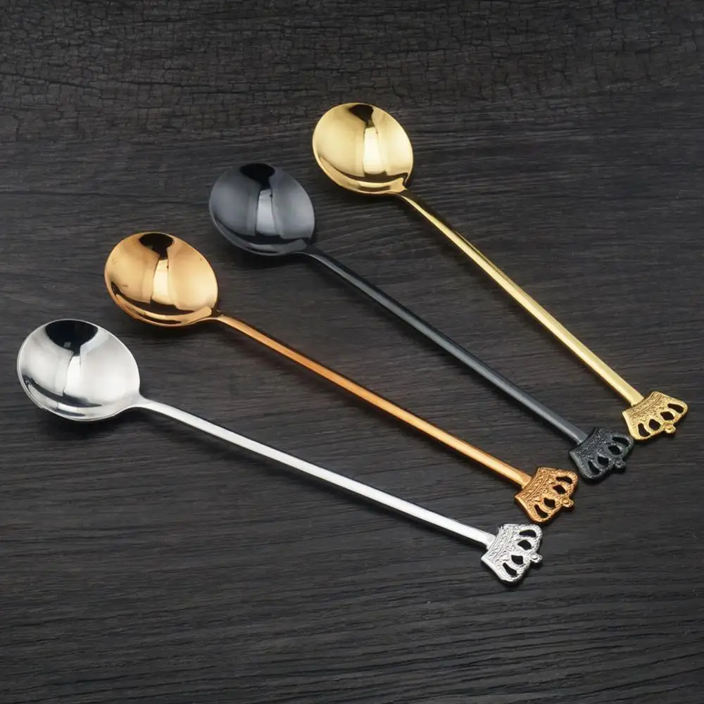 

Kitchen Teaspoon Stainless Steel Coffee Drink Mixing Spoon Tableware Cutlery