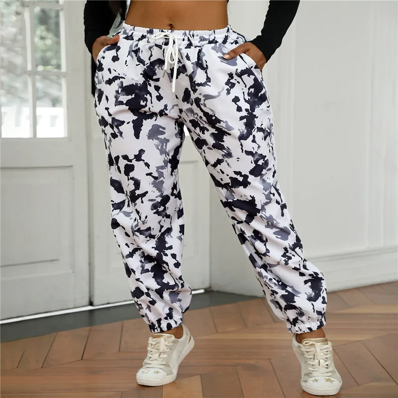 Женские брюки с эластичным ремешком утягивающие лодыжки Свободные повседневные