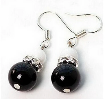 825 + настоящий белый жемчуг черный агат кристаллический крючок