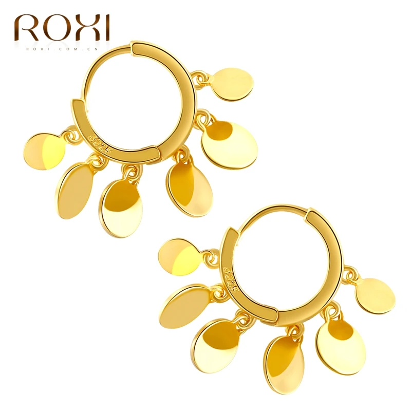 ROXI круглый диск кисточкой из нержавеющей стали серьги кольца для Для женщин 925