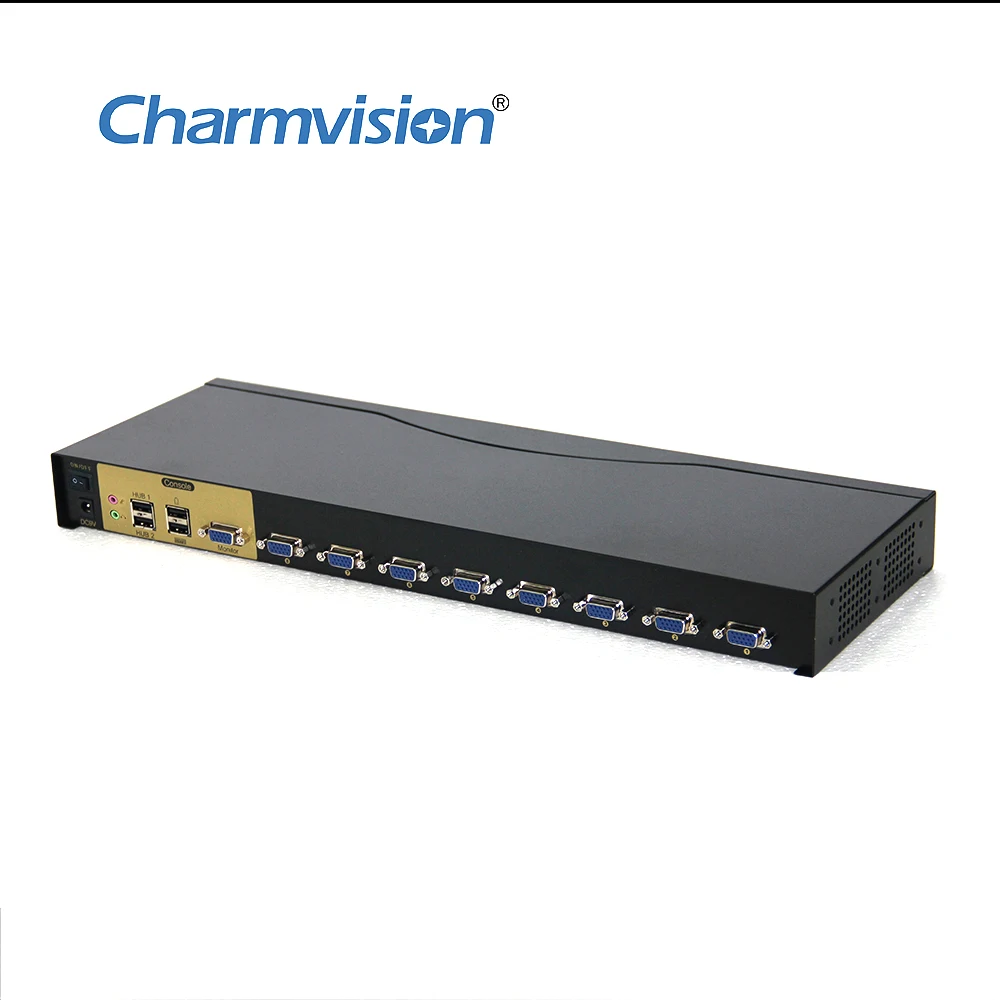 Charmvision UVK801A 8 шт. USB VGA 3 5 мм аудио KVM-переключатель с клавиатурой Hot-key Auto