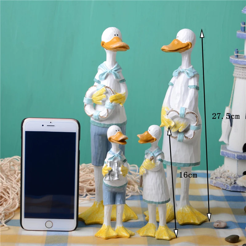 

Mediterranean style Navy duck Decoration Resin Crafts Gifts Home Decoration Furnishings Living Room Ceramic Crafts Statue