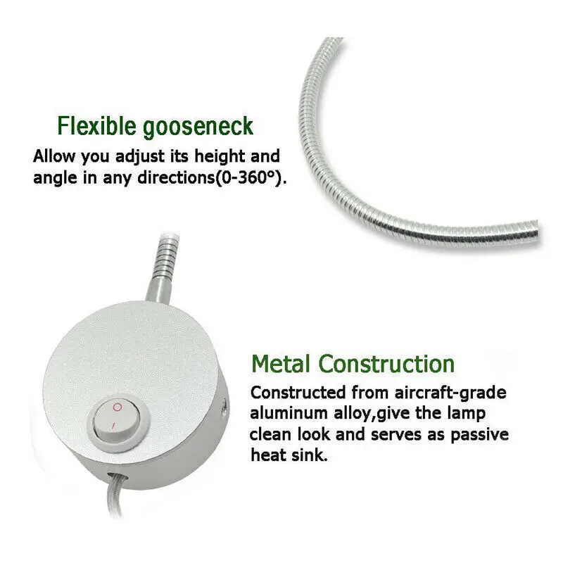 

2X LED Spot Reading Light Switch Camper Van Caravan for Boat Motorhome Light 12V