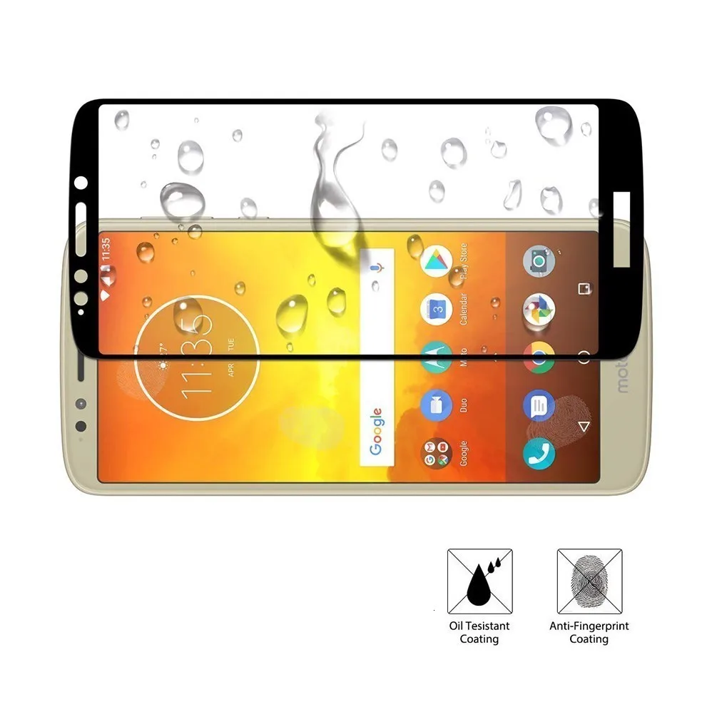 0,3 мм 2.5D полное покрытие 9H закаленное стекло для Motorola Moto E5 E5 Plus Moto E5 Play Go полноэкранная защитная пленка против царапин
