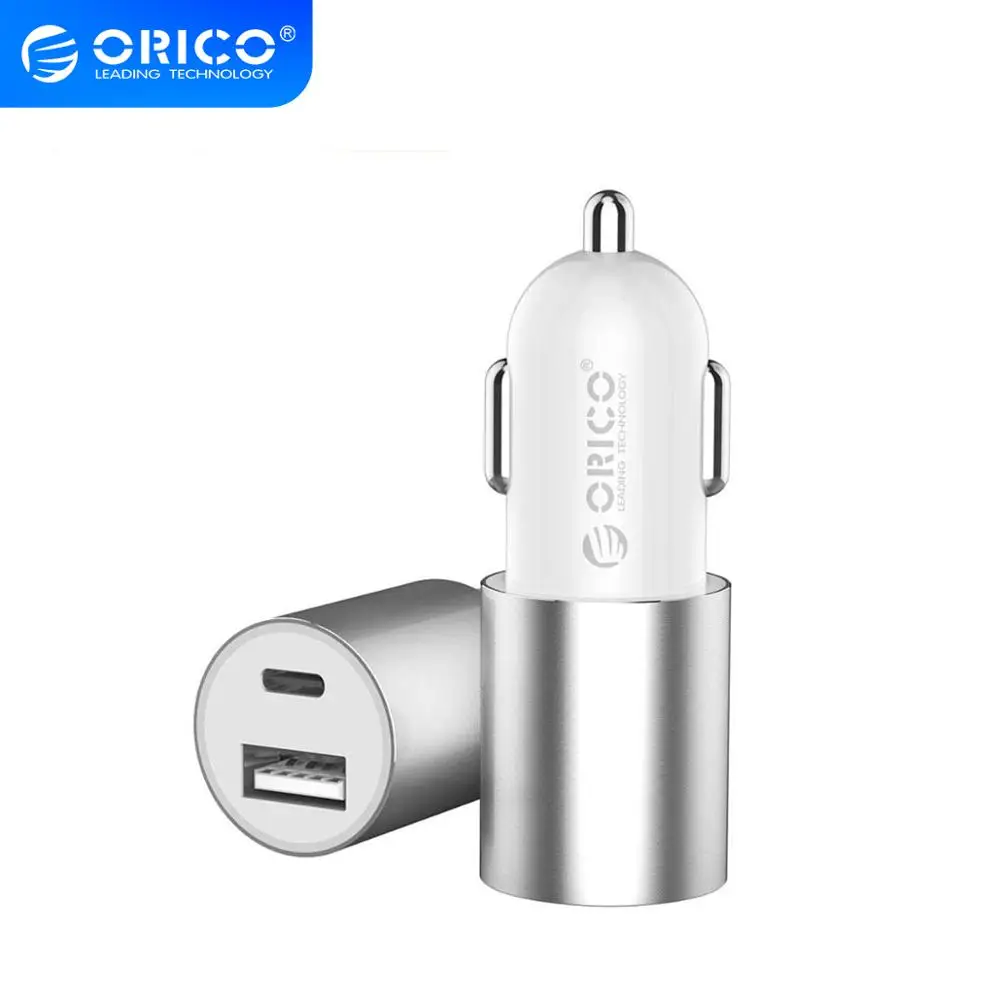 ORICO 15 5 Вт USB Автомобильное зарядное устройство двойной порт Type C 3.1A Макс быстрое