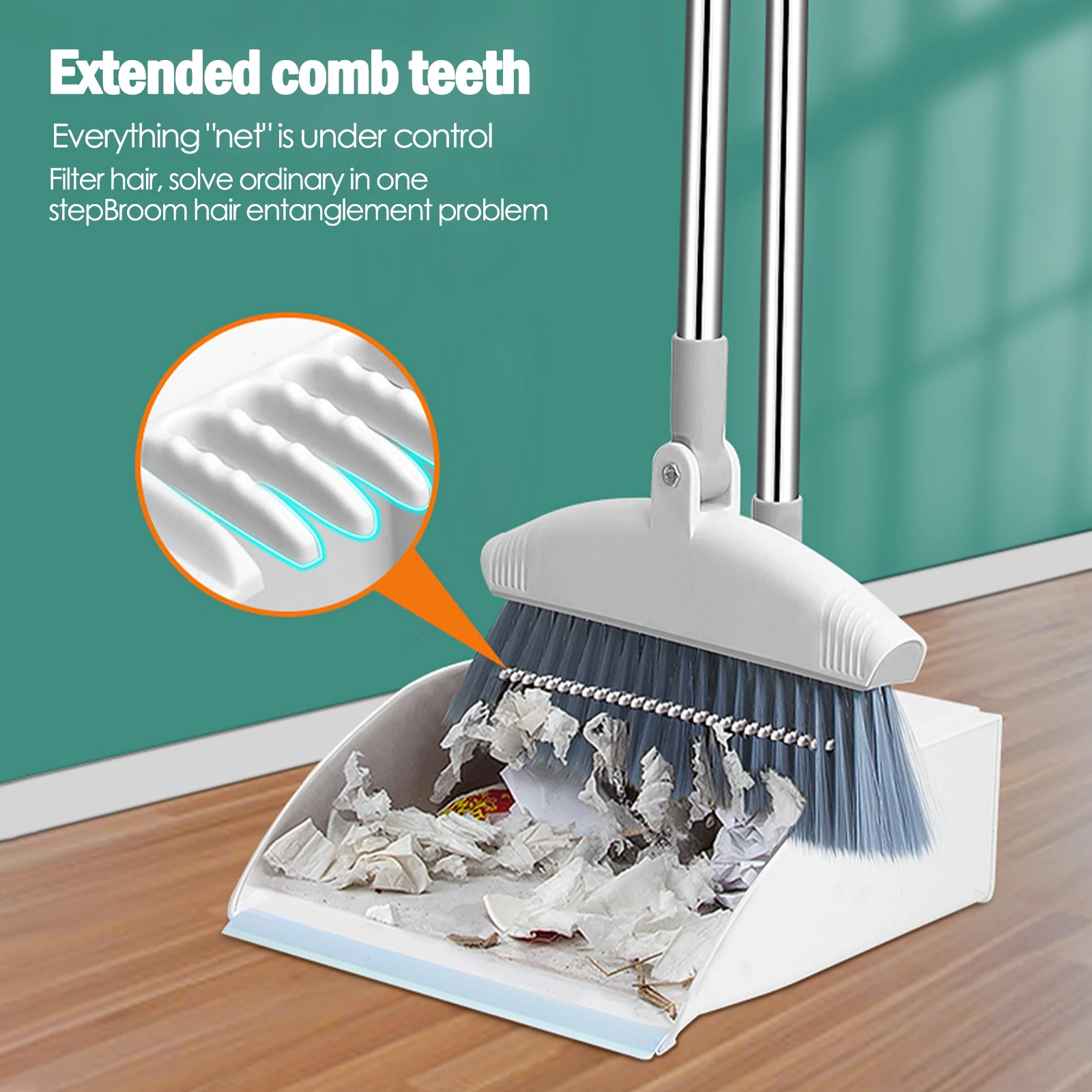 Семейная щетка и совок для пыли комбинированная антипригарная подметания волос