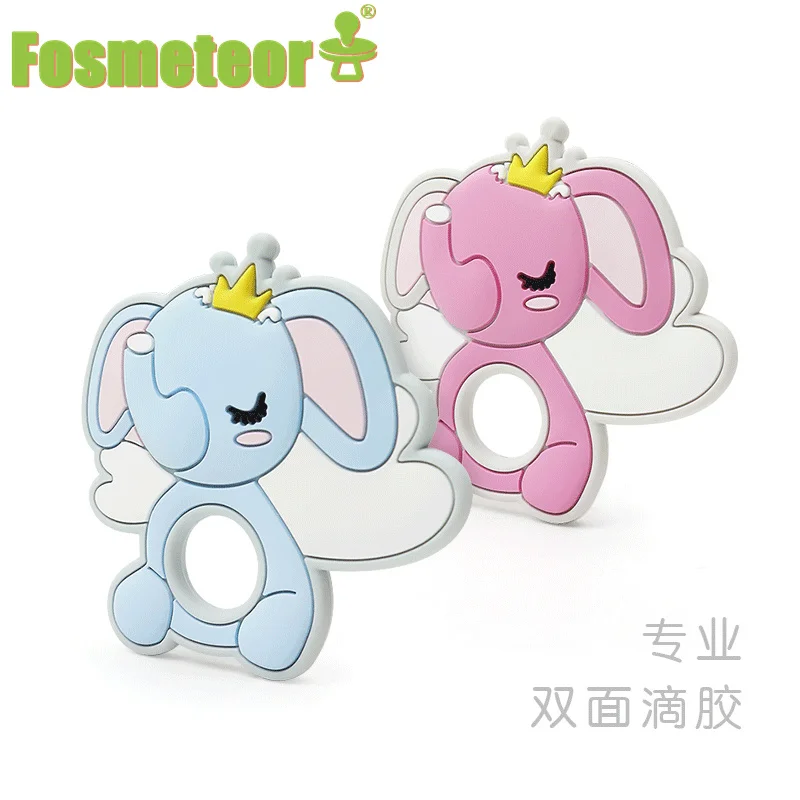 

Fosmeteor New 1pcs BPA Free Animal Silicone Elephant Teethers Food Grade Baby Teething Product DIY Baby Tiny Rod Toy Gift