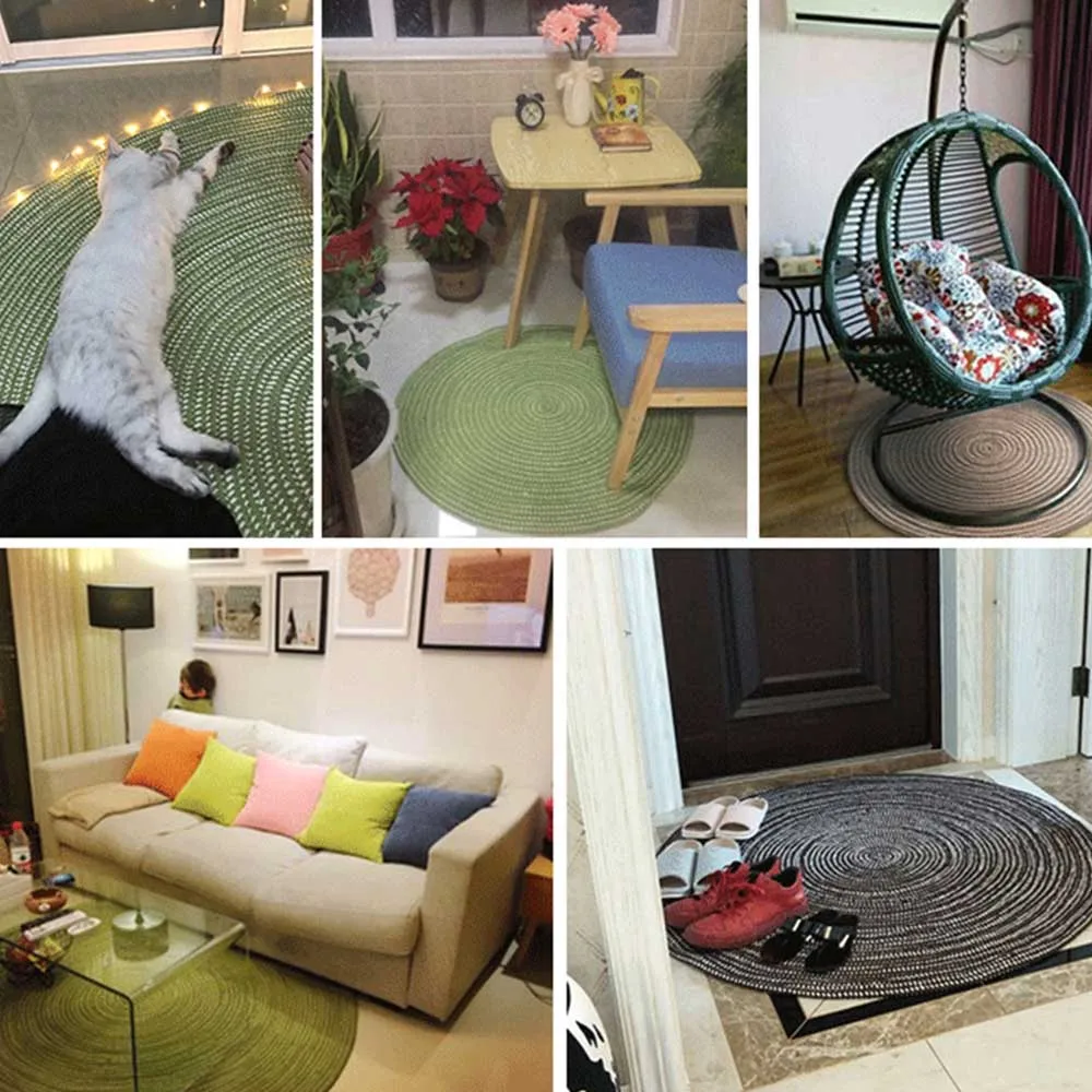 

Carpets For Living Room Bedroom Carpet Handmade Knit Round Rug mats Children Modern Floor Door Mat Soft Cloakroom Rugs Carpets