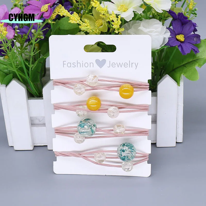 Новая модная резинка для волос аксессуары женские резинки эластичные Оптовая