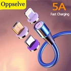 Магнитный кабель для быстрой зарядки 5A Магнитная подставка автомобильный держатель для телефона для Huawei Samsung Xiaomi iPhone GPS крепление Audo шнур