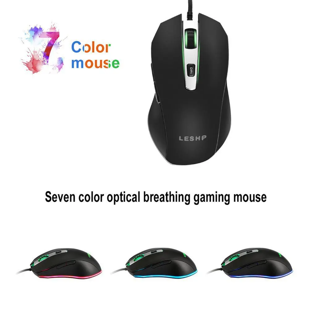 

USB-мышь Проводная игровая оптическая Бесшумная офисная с 3 кнопками