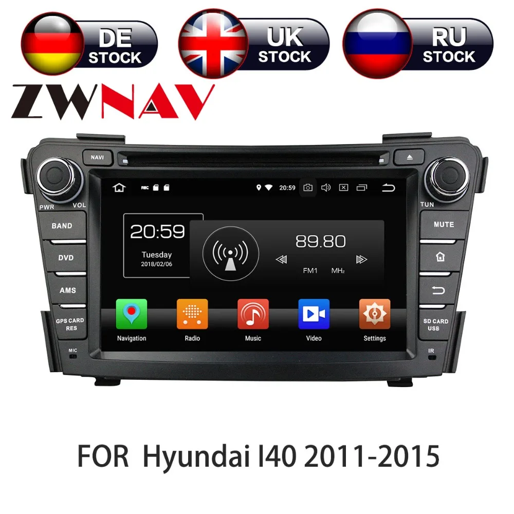 Андроид 10 4 + 128G автомобиля gps навигация dvd плеер для HYUNDAI I40 I 40 2011 2016 мультимедиа