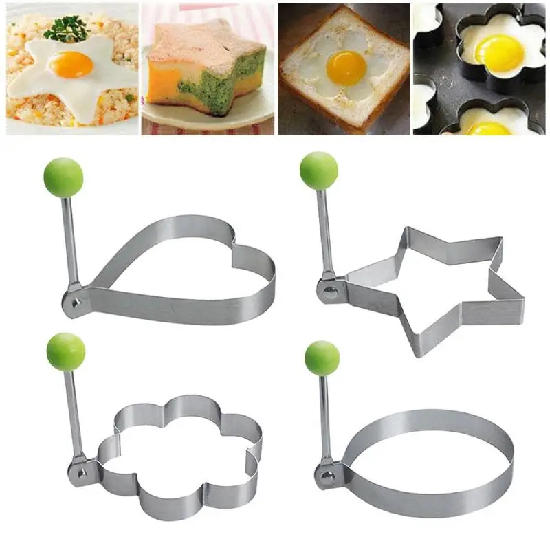 1PC Various Shapes Stainless Steel DIY Breakfast Egg Tools Fried Shaper Mold Kitchen Pancake Sandwich Utensil Baking | Дом и сад