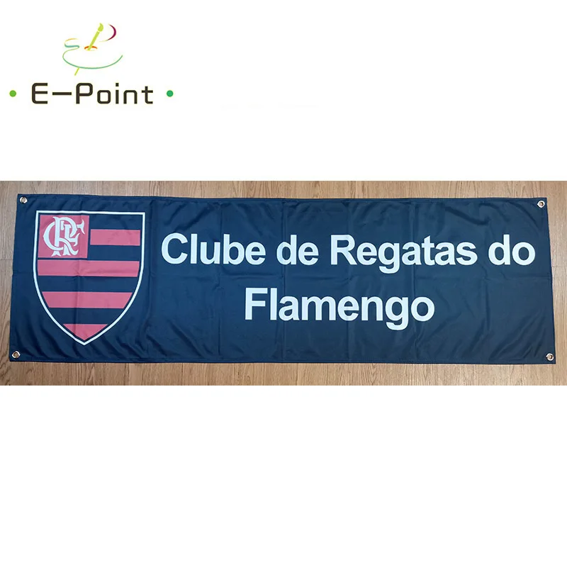 

130GSM 100D Material Brazil Clube de Regatas do Flamengo RJ Double Sided Flag Banner 1.5x5ft ( 45 x 150cm ) Size Outdoor Indoor