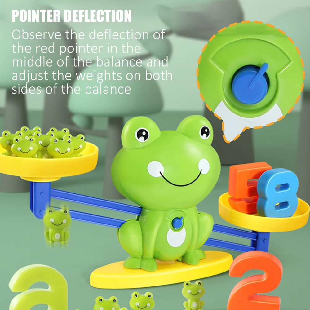

Montessori Math Match Game Balance Scale Counting Toys for Baby Kids Kindergarten Educational Number Fun Children Gift Learning