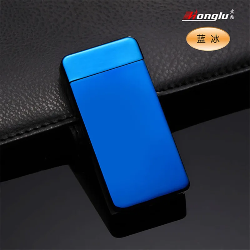 Новая Металлическая двойная дуговая usb зарядка Зажигалка импульсная ветрозащитная электрическая сигарета зажигалка для сигар беспламенная перезаряжаемая Зажигалка плазменная - Цвет: 8