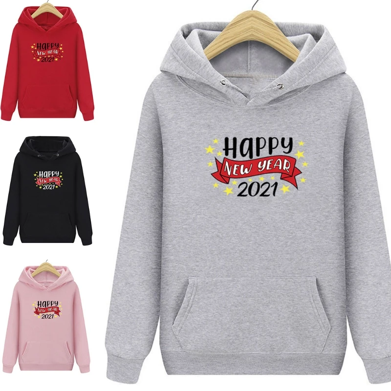 

Женские осенние рубашки с длинными рукавами шнурок толстовки 2021 с новым годом графический принт Толстовка однотонные Цвет праздничные веч...