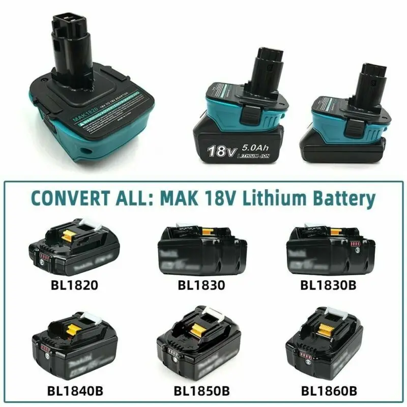 

Li-ion Battery Adapter For 1830BL 18V Convert For Dewolt NI-CD/NI-MH 18V