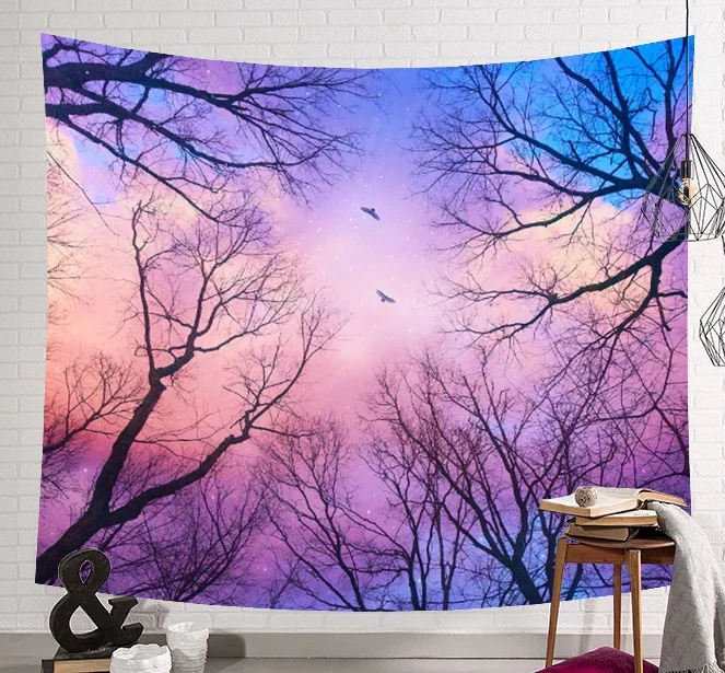 Модный декор для комнаты гобелен с изображением ночного огня жука разноцветные