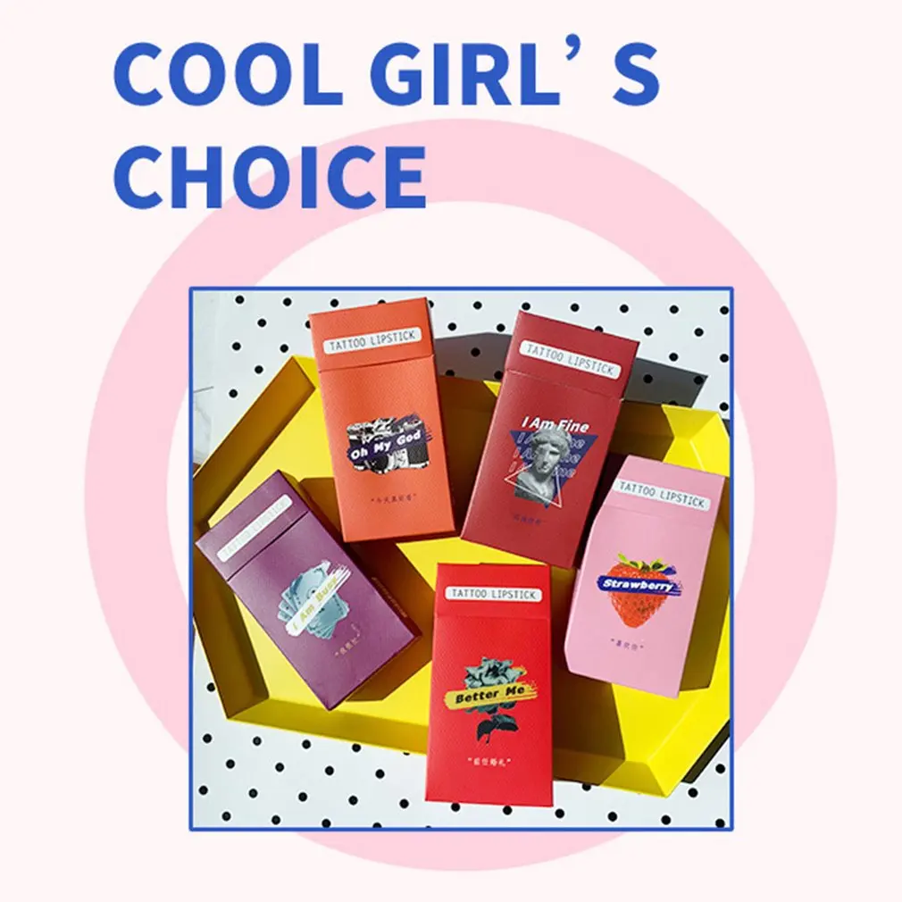 

20pcs Cigarette Lipstick Cotton Swab Long Lasting Waterproof Disposable Portable Lipstick Moisturizing Lip Balm Lip Stick