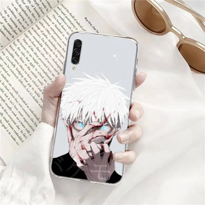 

Anime Cartoon Jujutsu Kaisen Phone Case Transparent for Samsung A71 S9 10 20 HUAWEI p30 40 honor 10i 8x xiaomi note 8 Pro 10t 11