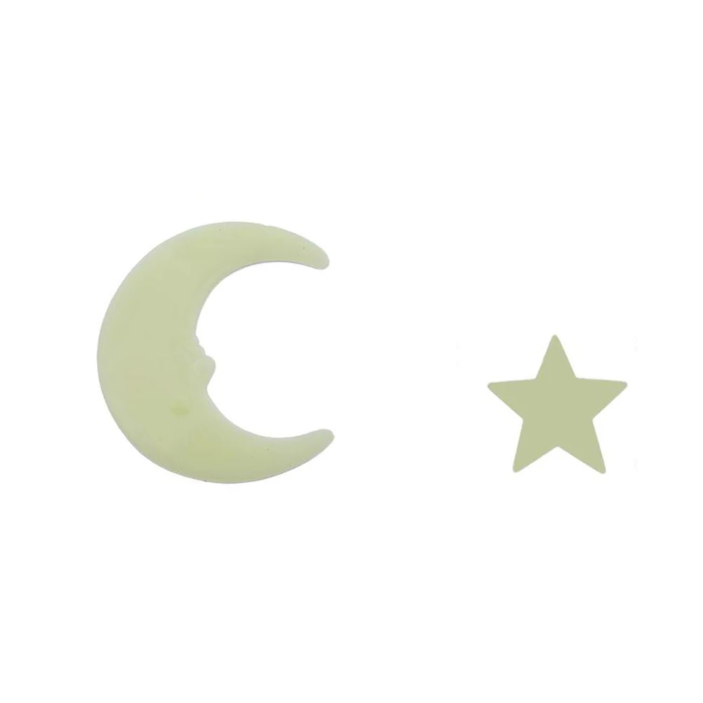 12 шт. светящиеся в темноте 3d звезды луна хранение энергии флуоресцентная