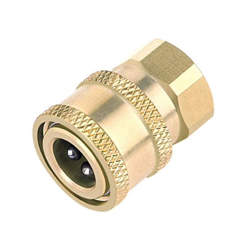 

4 Pcs Pressure Washer Quick Connect Coupler, 1/4 Inch NPT Female Threads Size, Brass Material