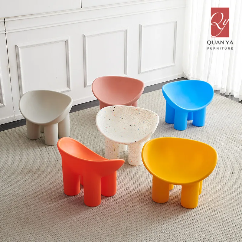 

Скандинавский детский стул с ножками слона, дизайнерский креативный детский прекрасный пластиковый стул, спинка для отдыха