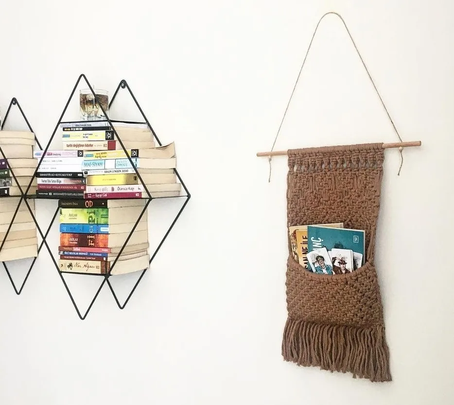 

Книжная полка из макраме, Сумка с дистанционным управлением,