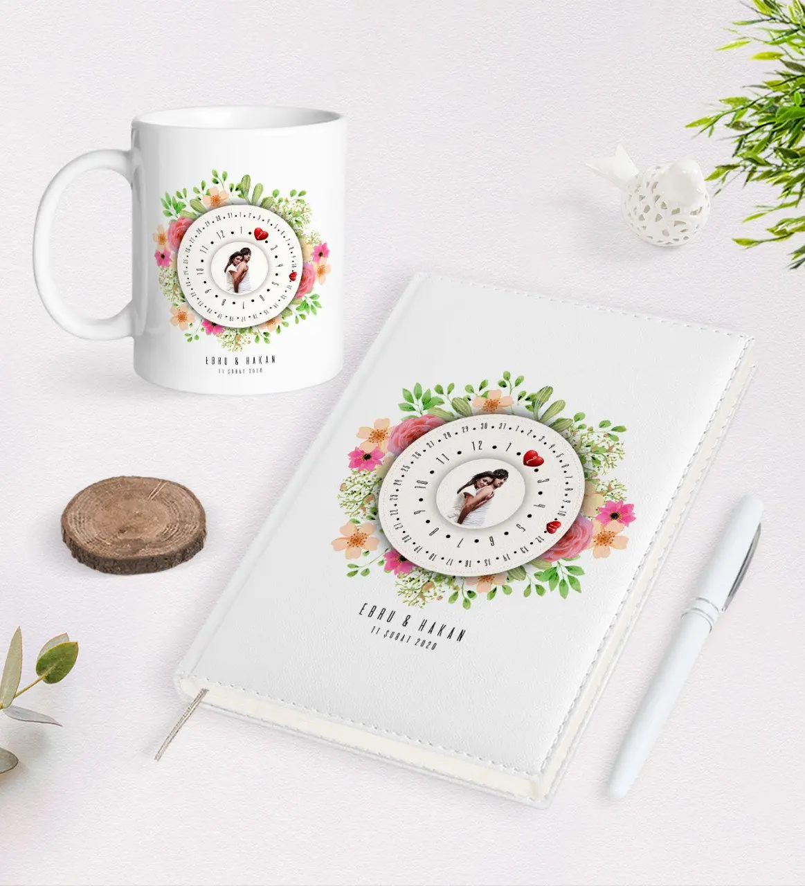 

Персонализированное фото на День святого Валентина, вечный календарь 2021, органайзер, ручка и кружка Seti-1