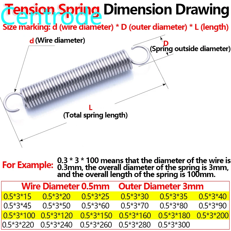 Удлинительная пружина из нержавеющей стали тянущаяся тяжелая проволока