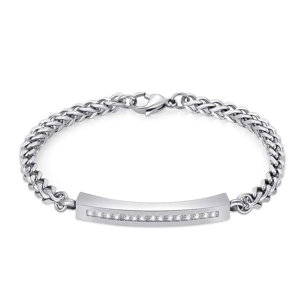 

Памятный браслет с фианитами и кристаллами для праха, браслет для кремации, ювелирные изделия унисекс