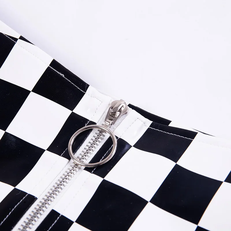 Пикантная облегающая уличная одежда Корейская клетчатая мини юбка в клетку с