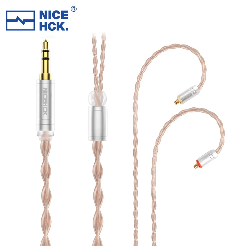 NiceHCK H4 2 Cable 5N OCC + посеребренный смешанный провод для наушников 3 5/2 5/4 4 мм MMCX/2Pin/QDC Pin